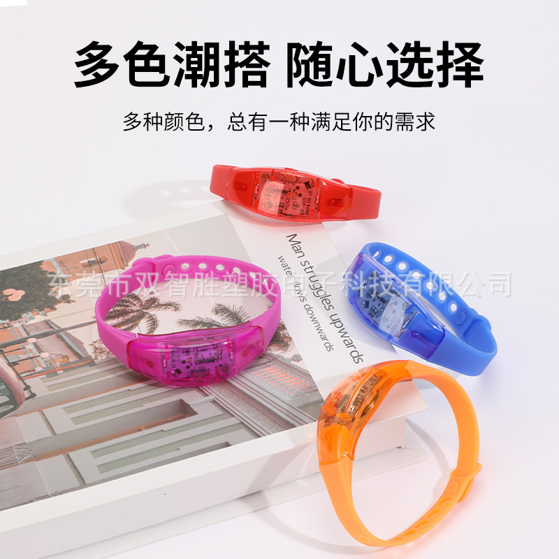 Control de voz / pulsera LED luminosa pulsera de luz nocturna concierto de apoyo flash barra mayorista