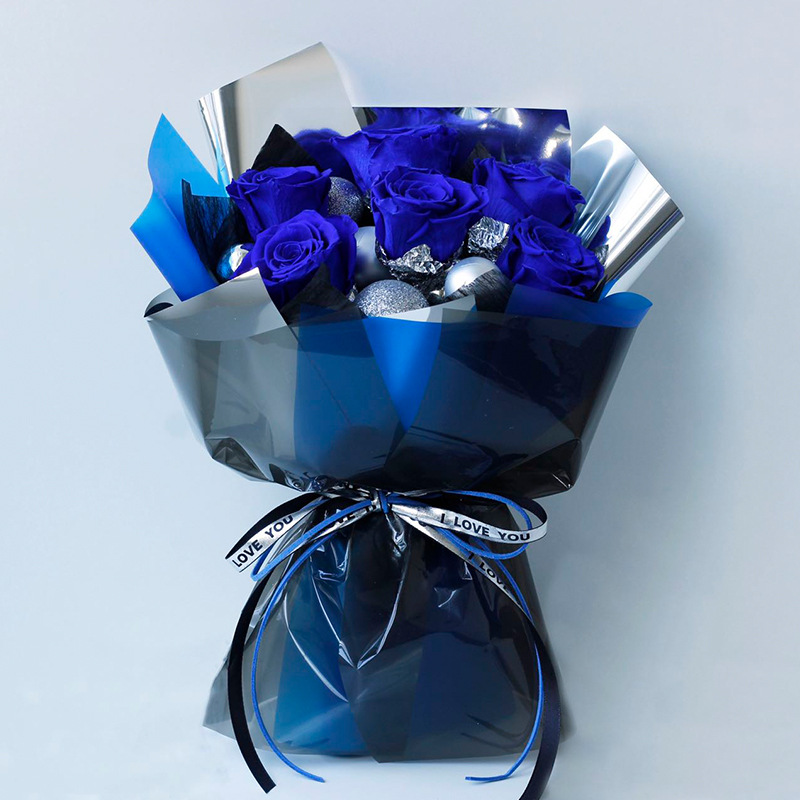 Regalo del Día de la Madre, ramo de flores galácticas, flores eternas, rosas verdaderas, ramo de flores eternas para niñas, producto terminado, sentido superior.