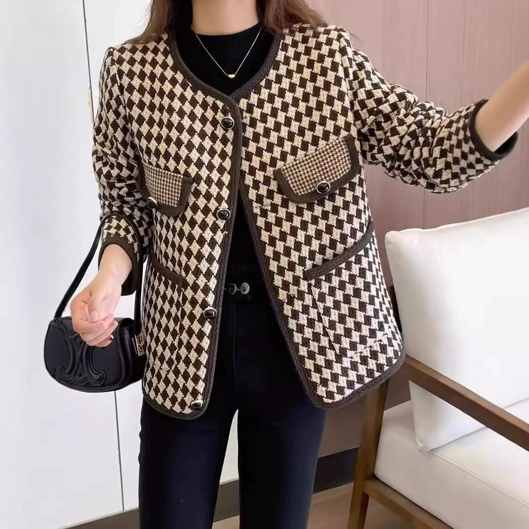 Демисезонная куртка, модный длинный рукав, стиль Chanel, западный стиль