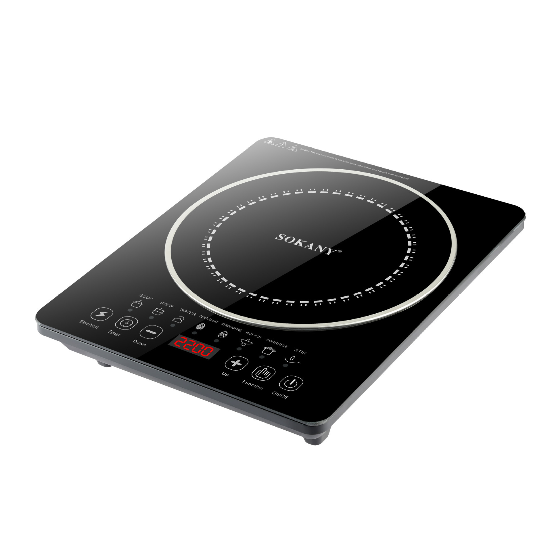 Export Induction Cooker Hot Pot Cooking Electric Stove Touch Screen Electric Stove Induction Cooker 07047Sokany