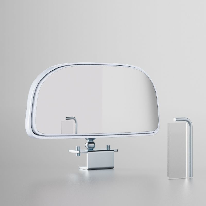 Universal – Large field of Large field of view rear view auxiliary mirror - white