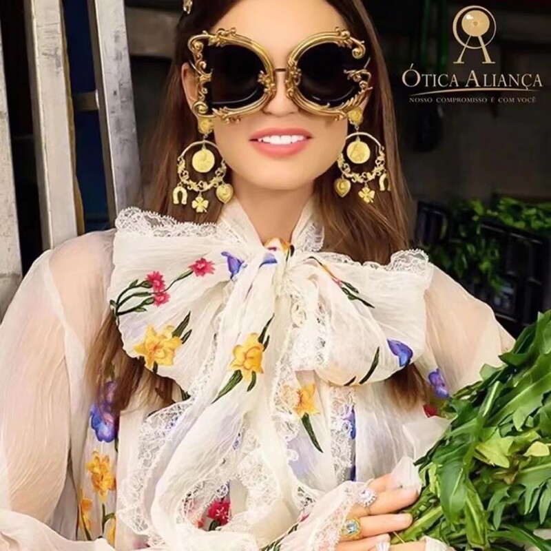 Fashion Cross-Border European and American Metal Women's Sunglasses, Popular Internet Celebrity Sunglasses, Modern Women's Retro Street Style Catwalk Sunglasses Fashion Cross-Border European and American Metal Women's Sunglasses, Popular Internet Celebrity Sunglasses, Modern Women's Retro Street Style Catwalk Sunglasses