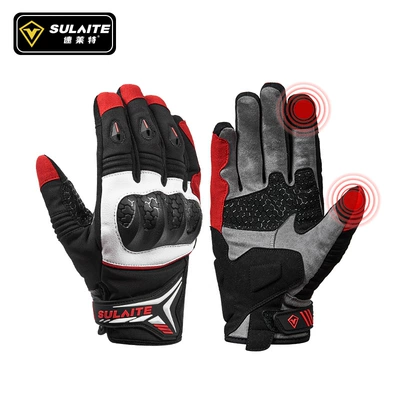 Sulaite Motorcycle Riding Gloves Tpu Anti-Fall Rider Motorcycle Equipment Full-Finger Motorcycle Gloves Winter