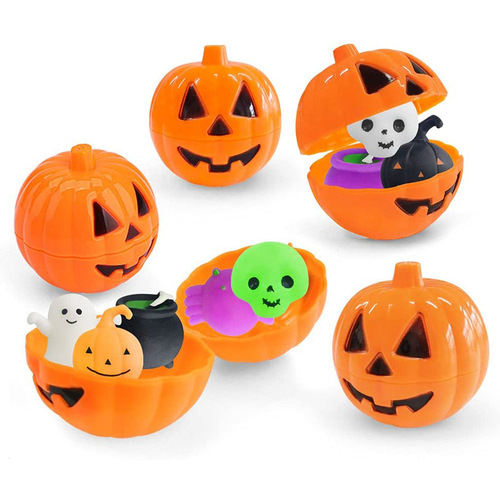 Cross-border hot selling Halloween pumpkin shell open pumpkin shell party trick carnival gift candy pumpkin jar