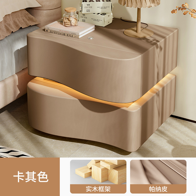 Mesa de cama de madera maciza simple y moderno gabinete de almacenamiento de dormitorio en 2026 nuevo armario pequeño doméstico principal