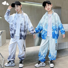 儿童装男童运动套装2025新款春秋季中大童外套潮帅气时髦男孩衣服