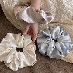 奶油系绸缎~大肠发圈头绳女高级感丸子头发绳2025新款头花发饰夏
