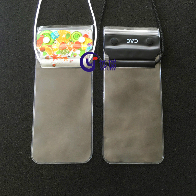 游泳潜水透明PVC手机防水袋 气囊充气防水手机袋 卡通手机防