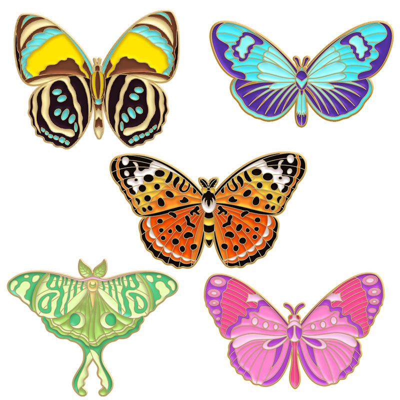 9g Weight Brooches Classification Holiday, Daily Occasion Alloy Material Insect, Butterfly Pattern Women's Gender Enamel Design Sweet Style Sweet Pin Insect Butterfly Alloy Enamel Women's Brooches 8
