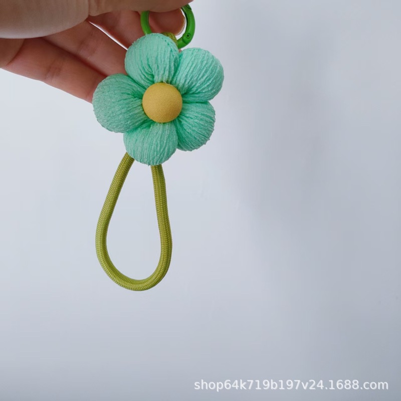 批发手工编织花朵钥匙扣水杯包包挂饰小清新甜美风挂绳|undefined