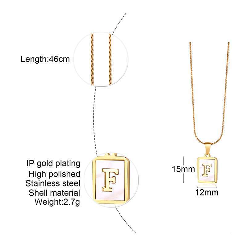 304 Stainless Steel Gold Plated Elegant Simple Style Plating Inlay Letter Shell display picture 1