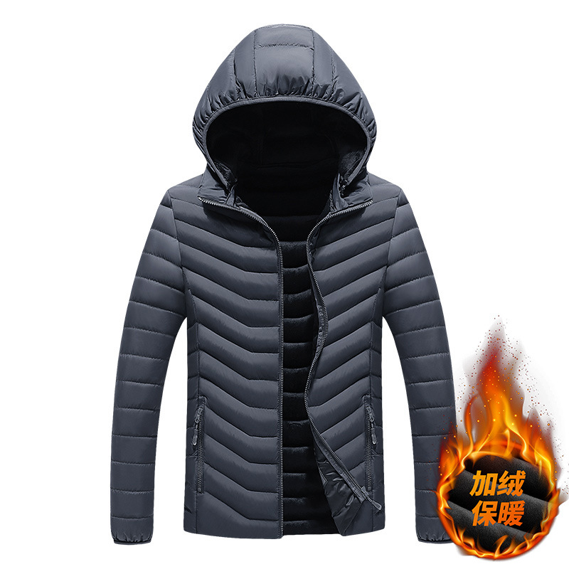 2021 transfronterizo nuevo abrigo de algodón acolchado para hombres forrado de vellón engrosado abrigo de algodón acolchado para hombres abrigo de algodón acolchado con capucha para jóvenes abrigo corto de comercio exterior