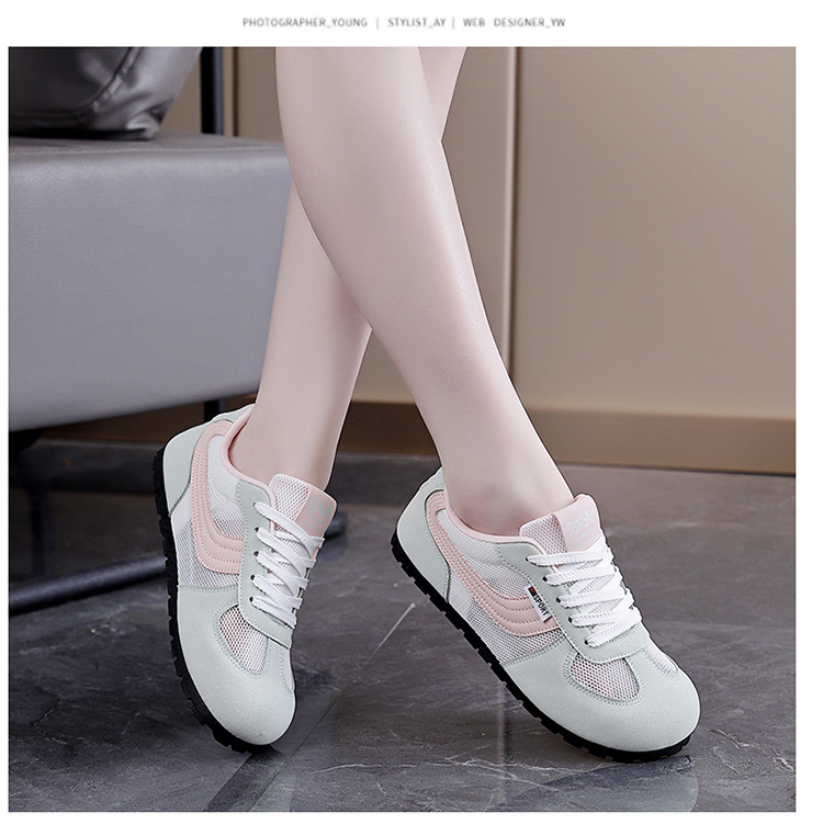 Hong Kong-style German Training Trendy On Instagram, 2026 Summer New Model, Mesh Sports Casual Shoes, Women's White_vogvips.com
