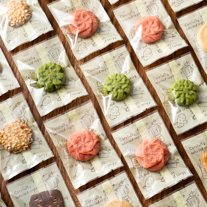 雪花酥饼干包装袋加厚自封机封袋牛轧饼曲奇蔓越莓糖果奶酥袋子