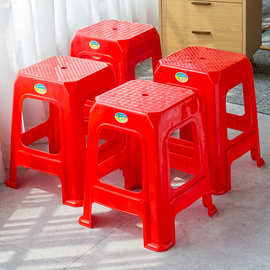 美塑嘉特厚珠江6号椅工业专用高凳大排档加厚耐用熟胶塑料批椅子