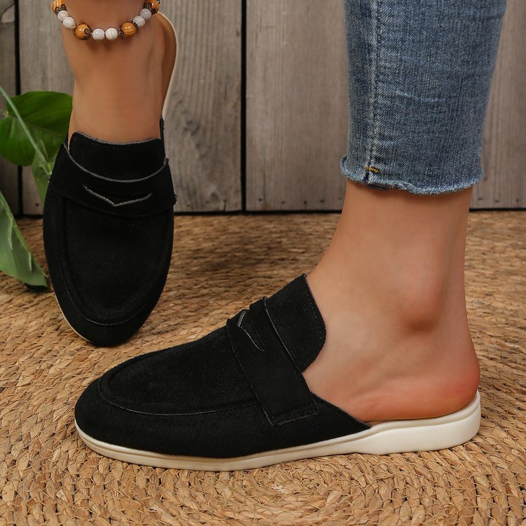 Women's Plus Size Flat Sandals, 2026 Summer New Style, Closed Toe, Retro, European And American Style Fashionable Sandals For Women._vogvips.com