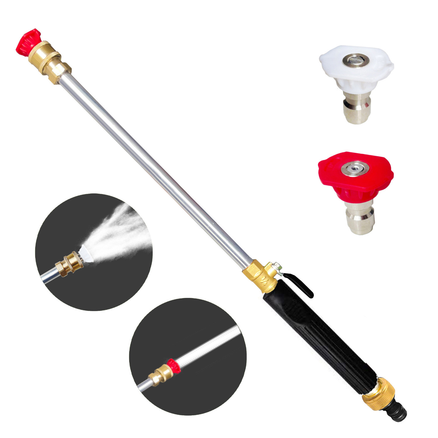 Tienda de belleza del coche de lavado de coches suministros especiales traje pistola de agua grande de alta presión tubería de agua del hogar latón garantía pistola de limpieza