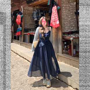 Plus Size Munich Starry Sky Pure Desire Sweet Spicy Tummy-Concealing Slimming Waist-Enhancing Whitening Spring Summer New Camisole Anti-Slip Set