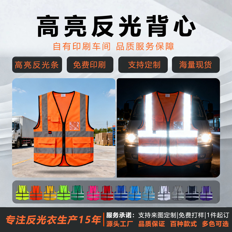 Reflective Clothing Safety Vest Construction Site Traffic Cycling Breathable Sanitation Worker Reflective Vest Construction Reflective Vest