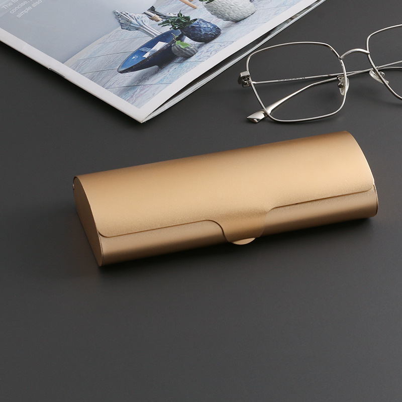 e88 金属近視メガネケースコンパクトポータブルサングラスケース卸売つや消し光学アルミニウム合金メガネケース高度な