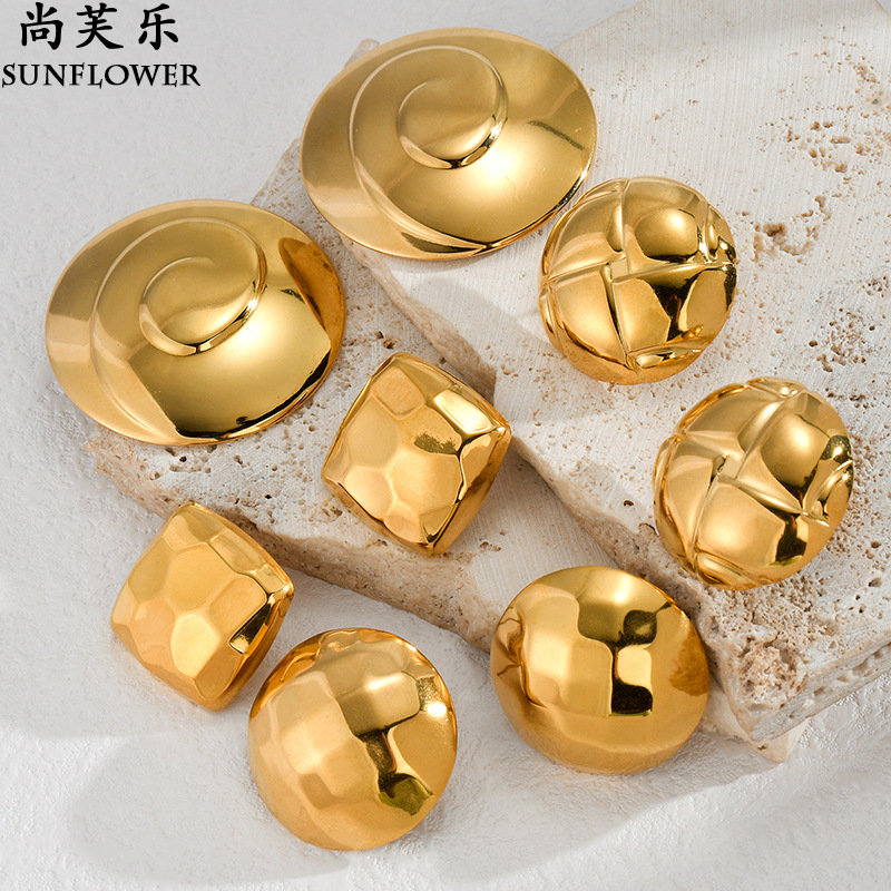 geometric elegant universal earrings stainless steel