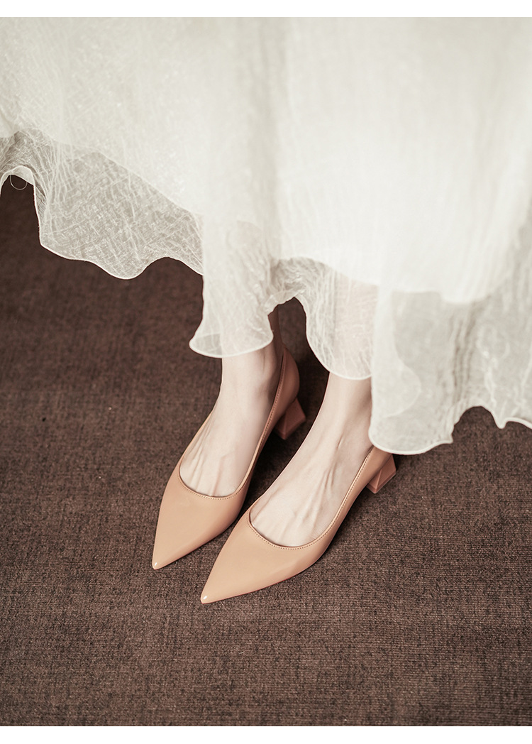 5001B Elegante High Heels für den Berufsalltag, weiche Sohle, Lederschuhe, Blockabsatz, für Damen_voghion.com