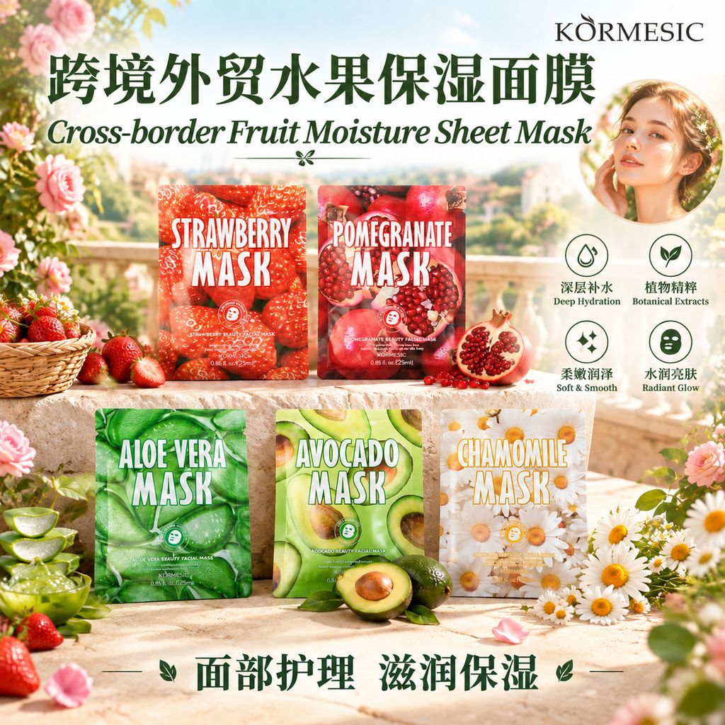 KORMESIC full English version of fruit mask facial mask facial care cross-border foreign trade manufacturers wholesale