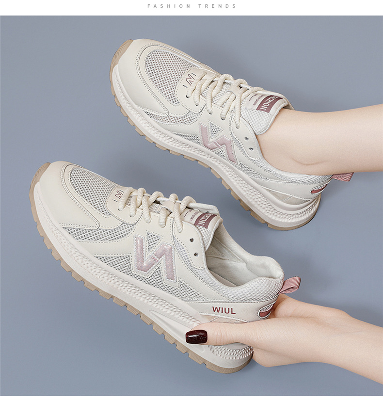 Giày sneaker nữ đế dày lưới thoáng khí mùa hè 2025 — JST 7150m Lưới đơn màu tím, Mạng đơn thẻ JST 7150m chi tiết 4