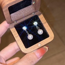 赵露思许妍同款锆石流苏珍珠耳钉小众设计气质百搭耳坠简约耳饰女