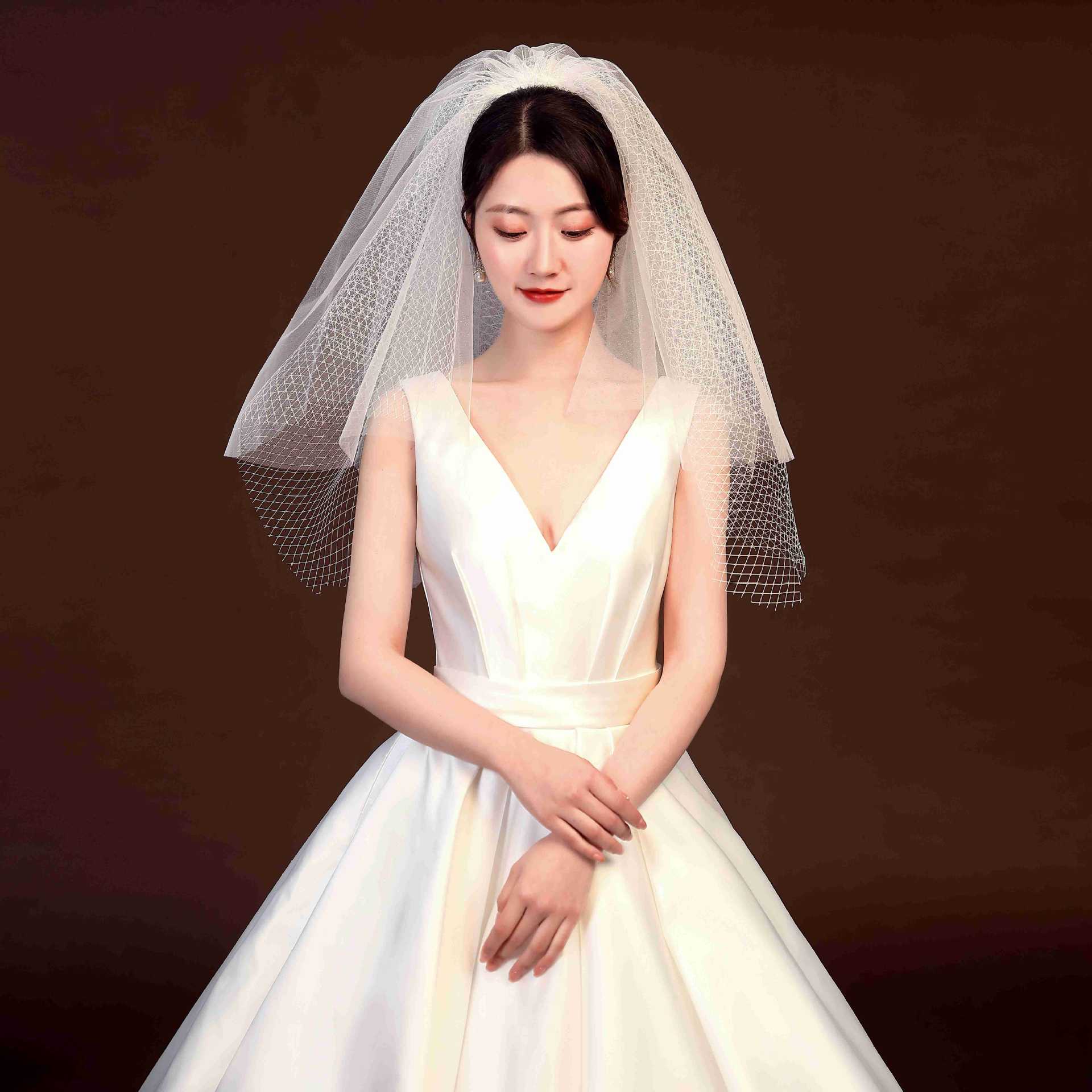 European style bride David multi-storey Su Sha Headdress Wedding dress photograph marry Simplicity have cash less than that is registered in the accounts Travel Photography Jacobs Headdress
