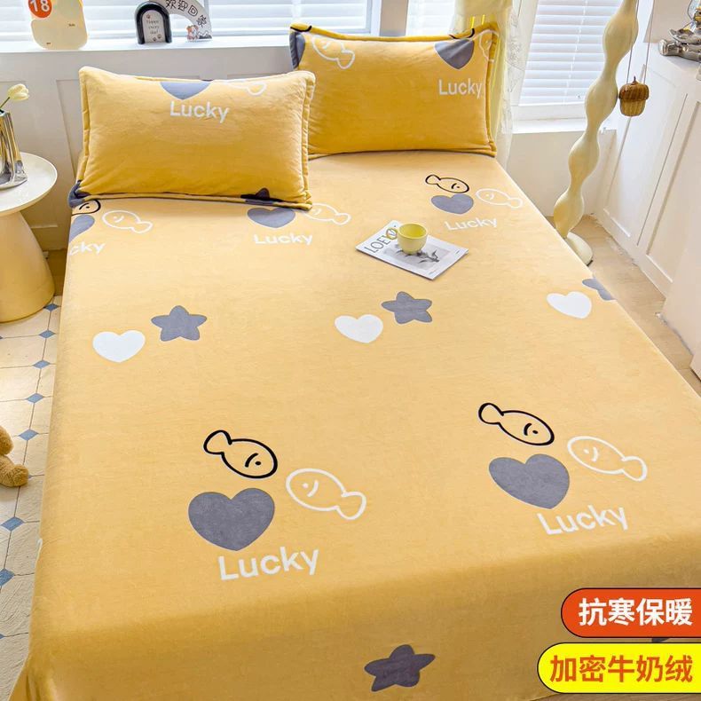 Invierno leche de lana de coral sábanas de lana de una sola pieza brida de manta de peluche dormitorio una sola persona gruesa manta de peluche cálida