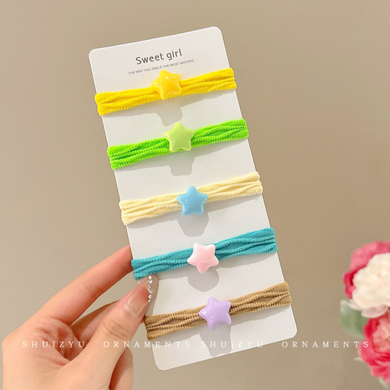 Papá Noel correa de goma para niños navideños vestido de cabello jardín de infantes bebé anillo de cabello de Navidad atmósfera accesorios