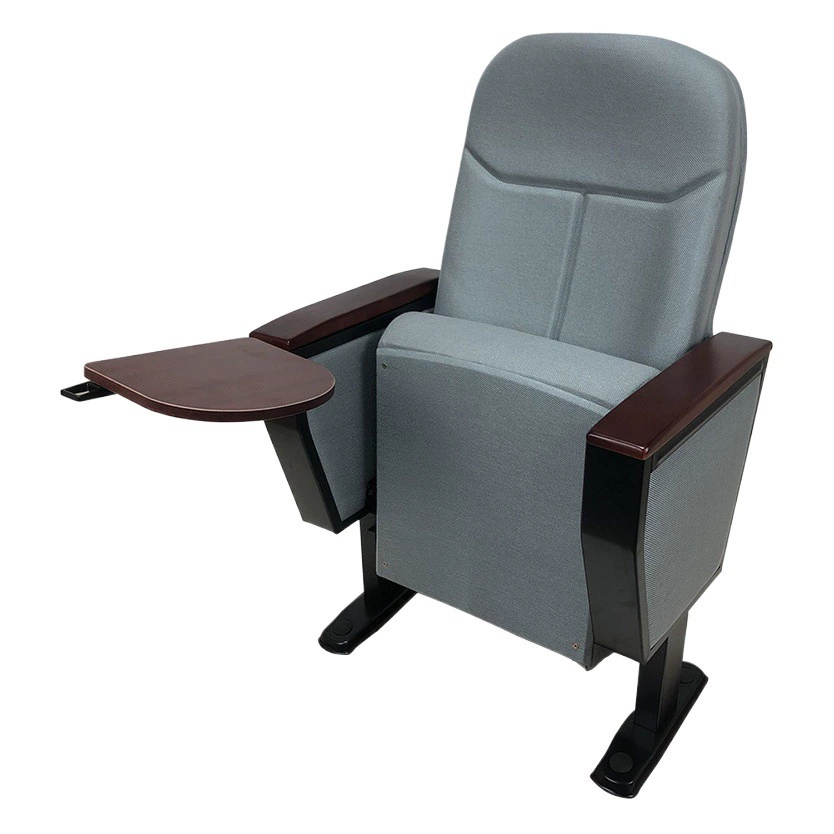 Лестничное кресло в зале Лестничное классное кресло из цельного дерева со складной письменной панелью