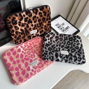 Korean Leopard Print Laptop Bag Briefcase Notebook Sleeve 13 Inch 14 Inch 15 Inch Cross-Border Weight Reduction