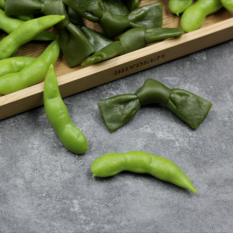 Factory in stock simulation food model hot pot kelp knot edamame toy pendant head accessories hairpin band hoop clip creation