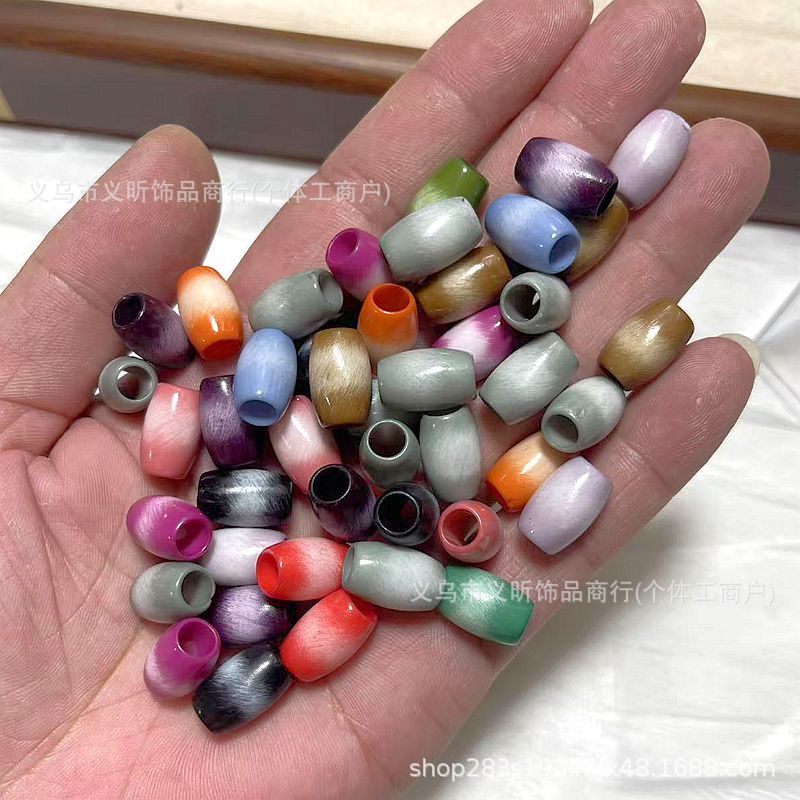 新款大孔桶珠串珠DIY服装辅料包链鞋绳珠手串项链泳衣饰品配件珠|undefined