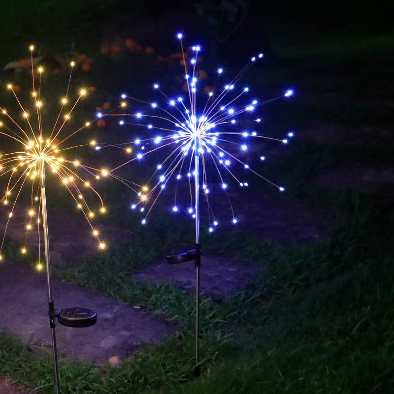 ソーラー花火ライト LED 銅線ライト屋外防水芝生タンポポライトクリスマス装飾ライト|undefined