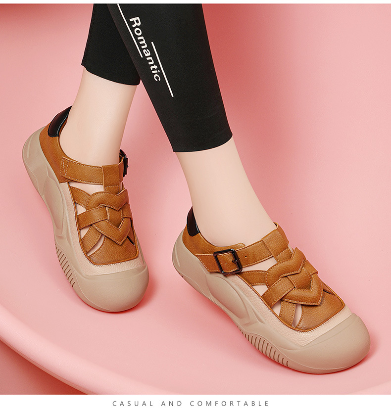 Giày sneaker nữ đế dày da thật thoáng khí mùa hè 2024 — Màu be 1959, Màu vàng 1959 chi tiết 8