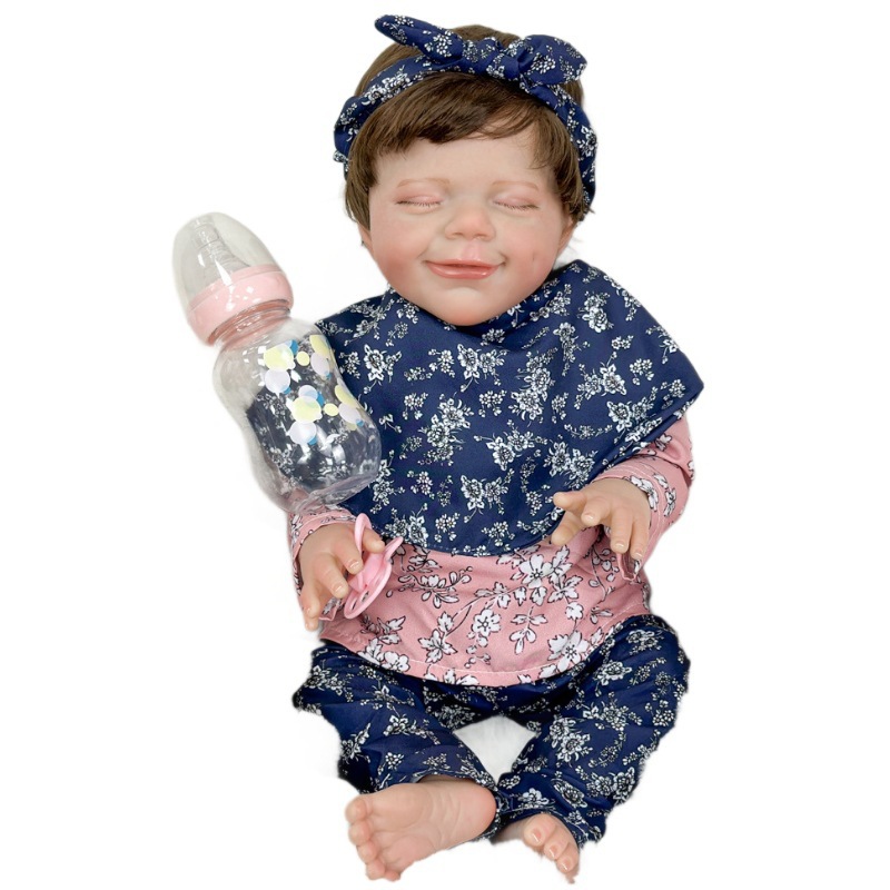 Muñeca renacida juguete de niña venta caliente 18 pulgadas imitación hecha a mano muñeca de bebé muñeca transfronteriza