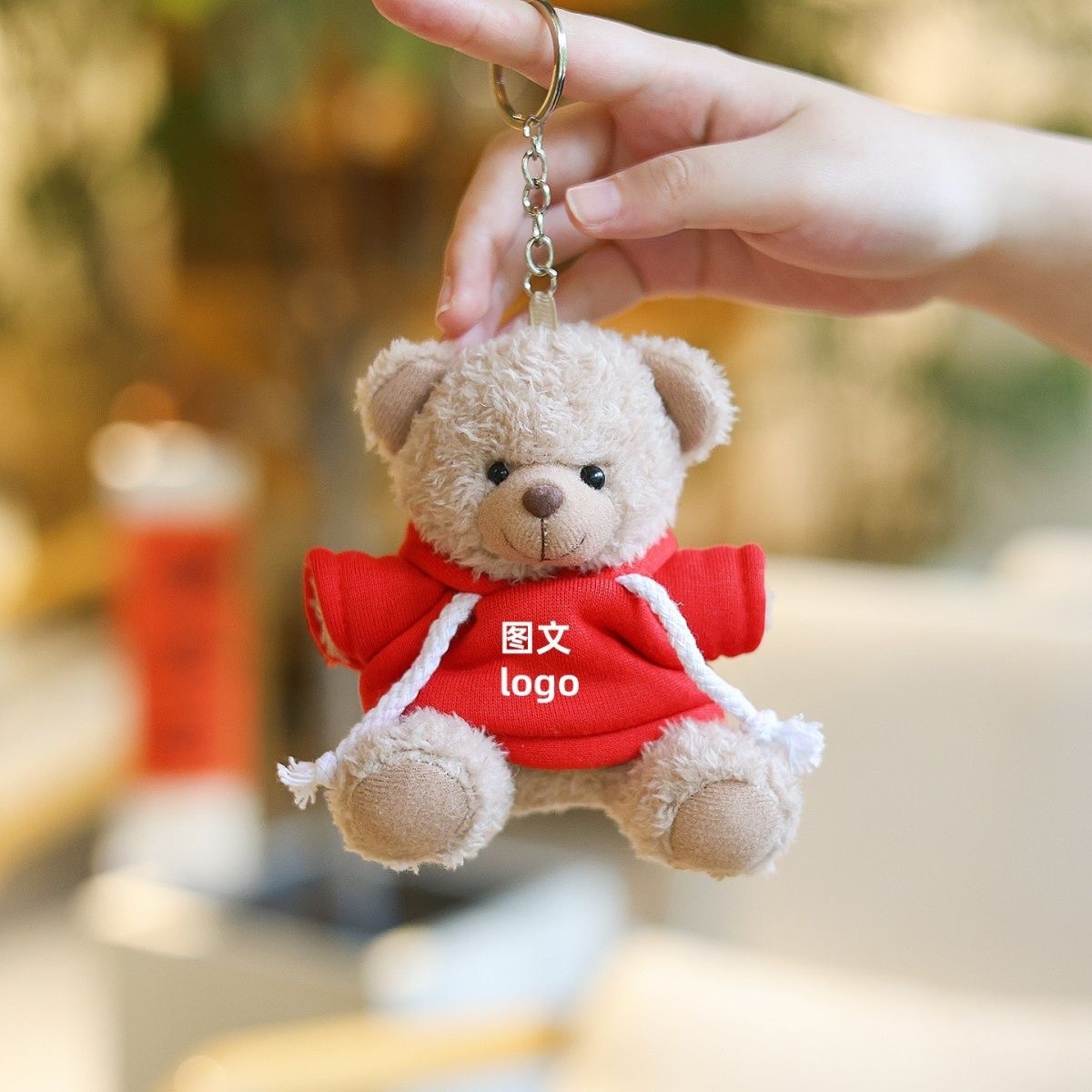 Suéter osos muñecos bolsos colgantes bolsos llaveros muñecas juguetes de peluche regalos de actividad logotipo imprimible