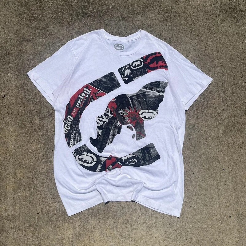 Streetwear Ecko Rhino Graphic T-Shirt Y2K Retro T-Shirt Unisex Cotton Couple's Top Retro Rebel Shirt Streetwear Ecko Rhino Graphic T-Shirt Y2K Retro T-Shirt Unisex Cotton Couple's Top Retro Rebel Shirt