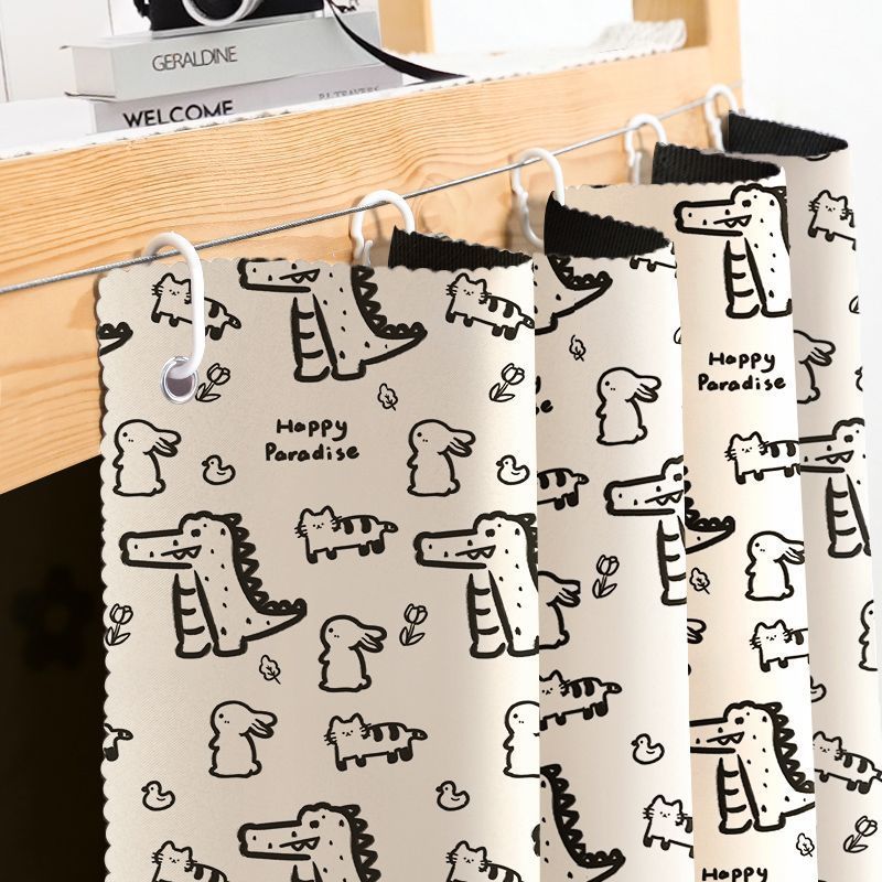 Cortina de cama gruesa de sombreado completo dormitorio dormitorio superior cortina de cama superior e inferior cortina de pantalla de dibujos animados tela de cubierta de mesa inferior