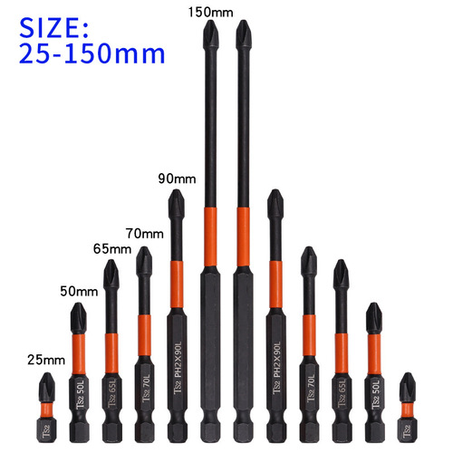 Strong magnetic impact bit cross electric screwdriver bit industrial grade electric hand drill high hardness bit air bit screwdriver