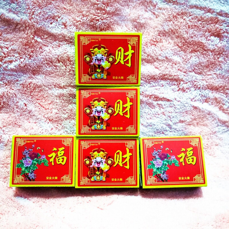 Old-Fashioned Double Happiness Matches, Nostalgic Traditional Disposable Household Matches, Classic Brand, 1-100 Boxes in Wooden Packaging