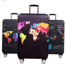 World Map Travel Luggage Suitcase Protective Cover Trolley