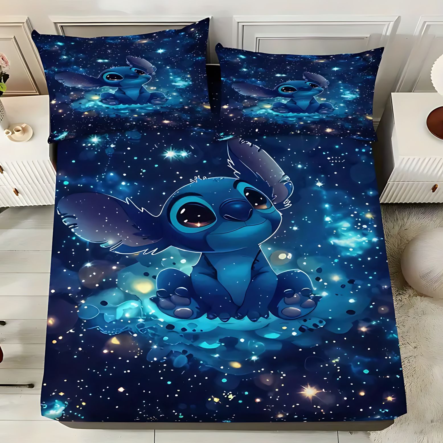 TEMU / JIT Cross-border juguetón Stiltys temático patrón de cama de cama de cama de cama para dibujar se puede hacer