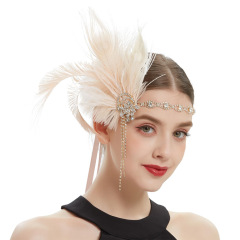 欧米の1920sの羽の頭飾りのフラッパーヘアバンドのギャツビーのパーティーのアクセサリーの女性のドリルのフリンジヘアバンド