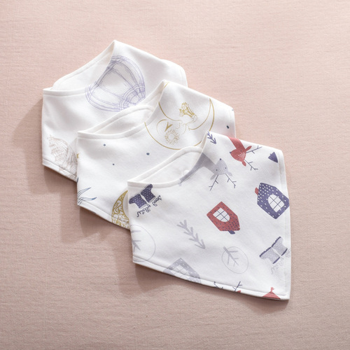 Newborn baby spitting towel, shoulder pad, saliva towel, U-shaped bib, folding triangle towel, baby large bib