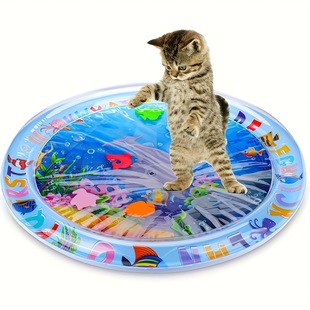 Cross-Border New Pet Inflatable Patting Water Mat Cooling Toy Ring Climbing Mat Cushion Cat and Dog Patting Mat