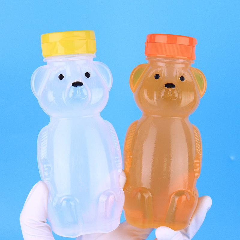 卸売 pe クマボトルクリエイティブ透明ミルクティーボトル暴力クマ学習ドリンクカッププラスチック飲料ボトル蜂蜜包装ボトル|undefined